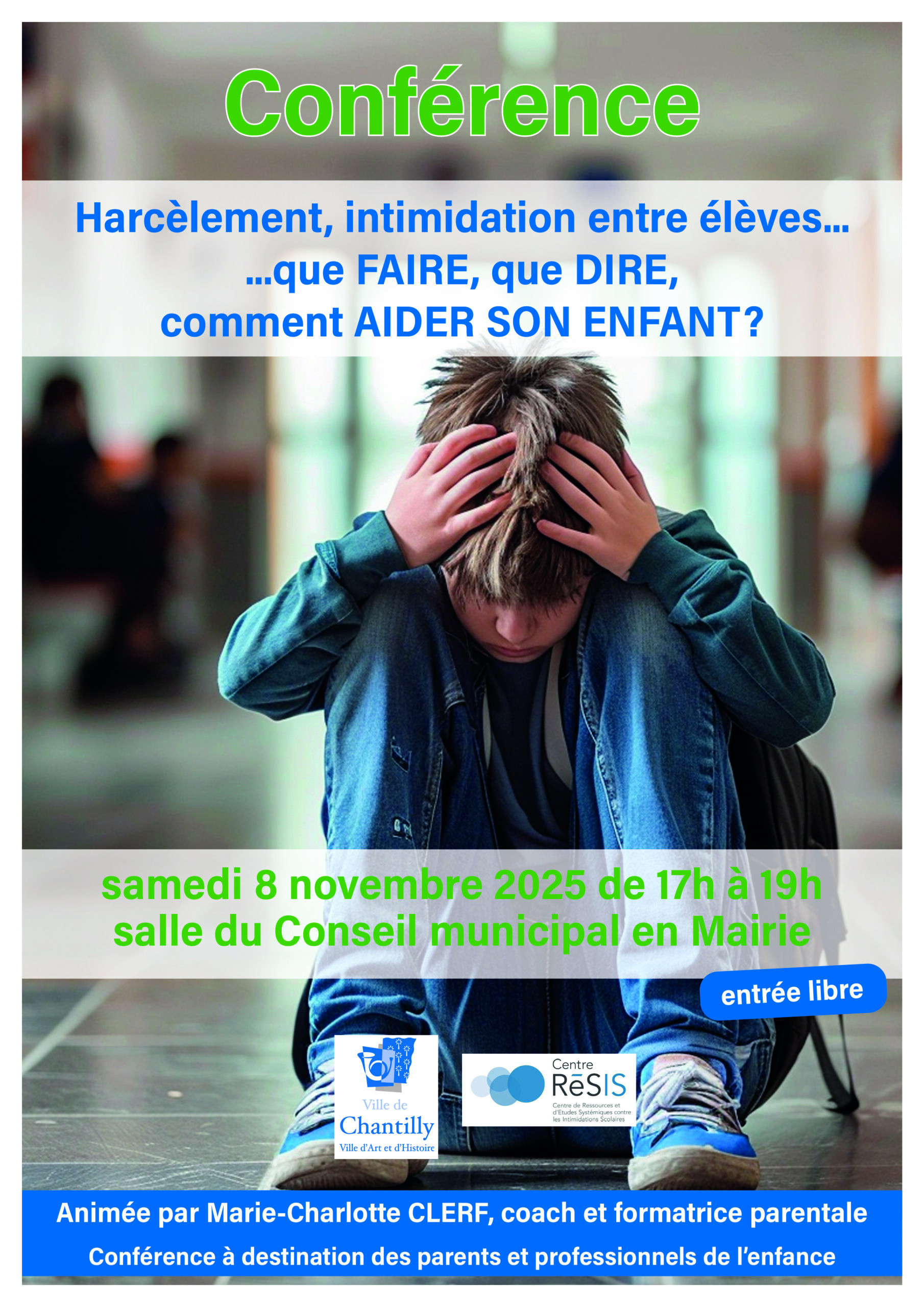 Conférence à destination des parents – Harcèlement, intimidation entre élèves…que faire, que dire, comment aider son enfant ?