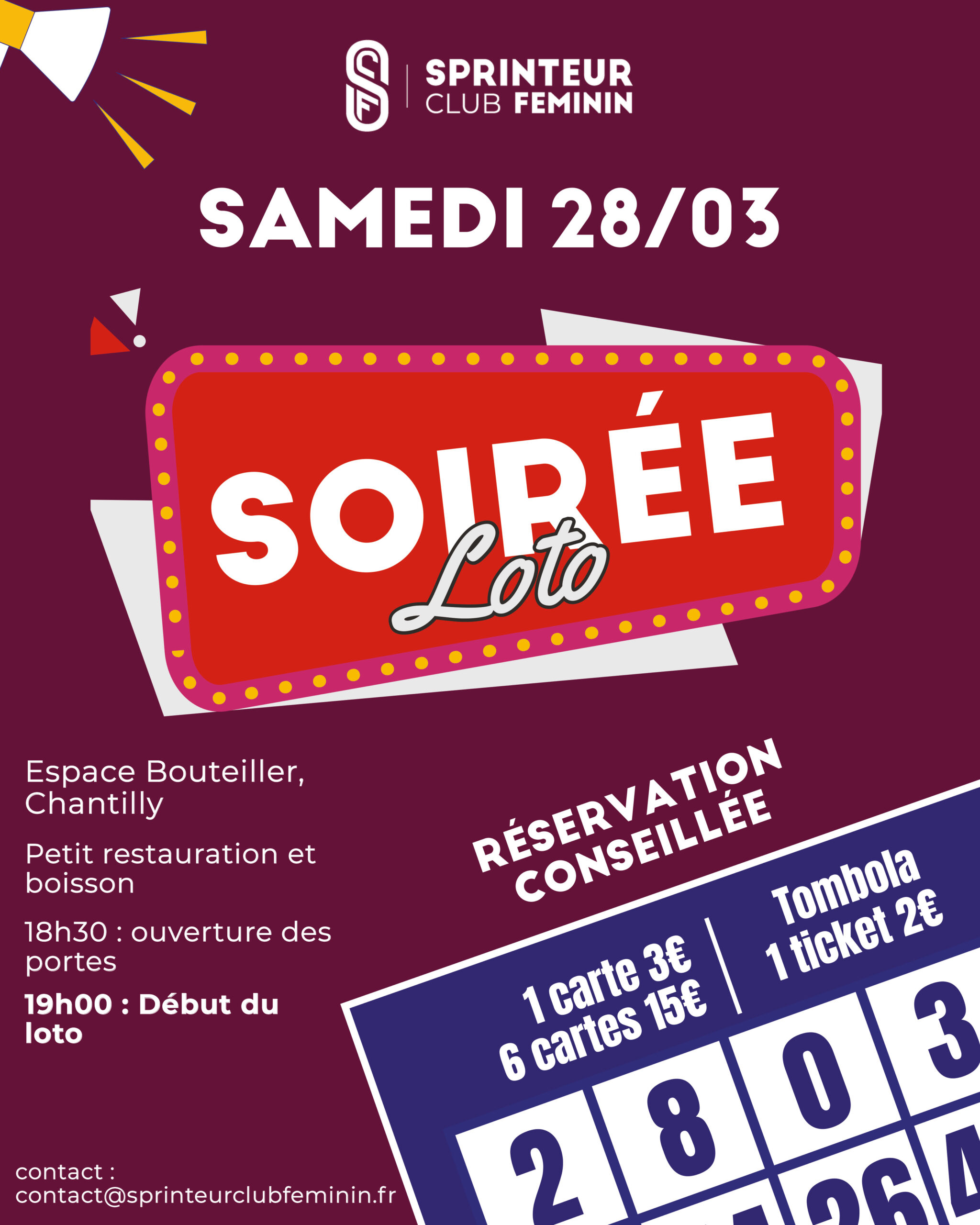 Loto du Sprinter Club Féminin