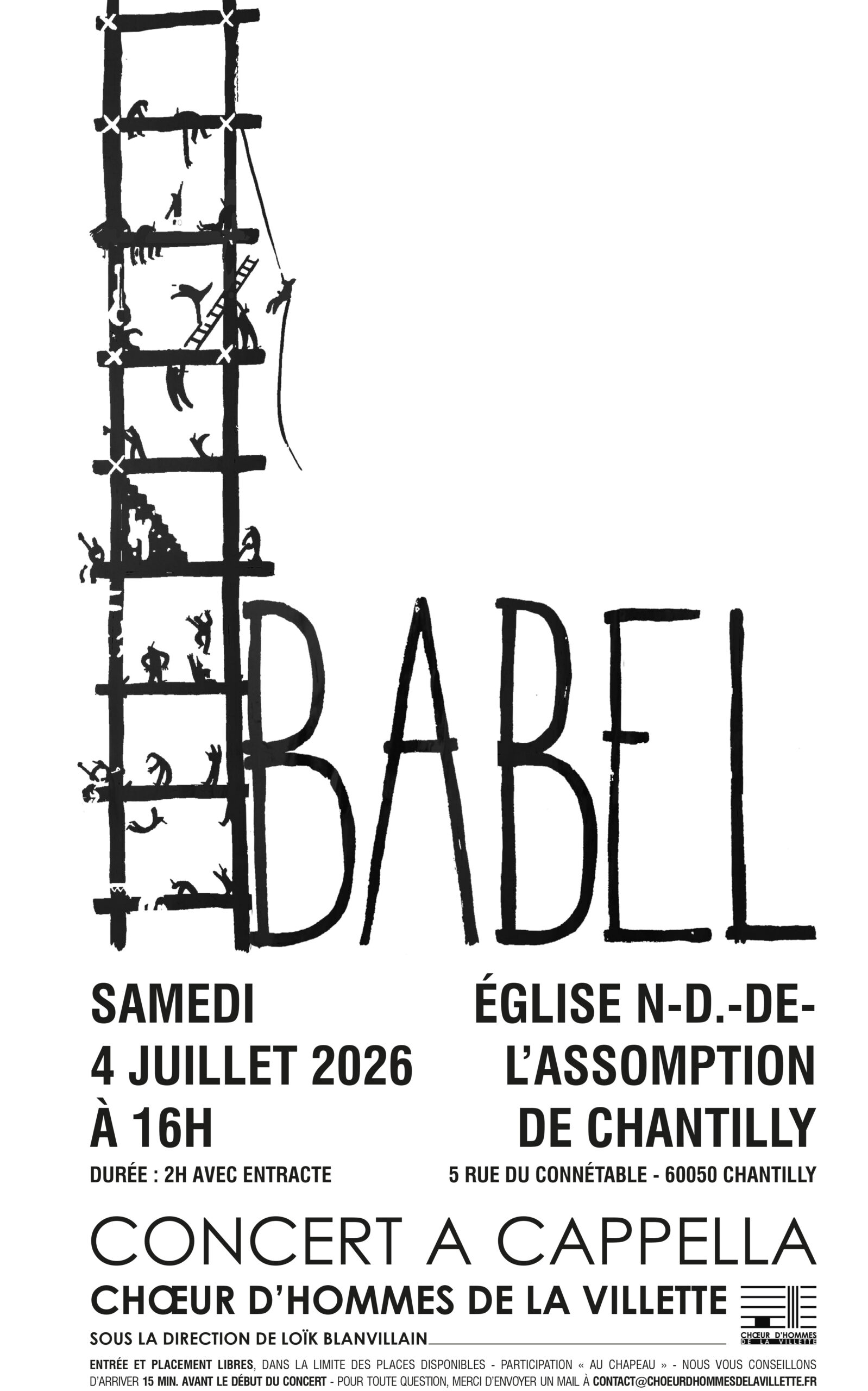  Concert a cappella Chœur d’Hommes de la Villette